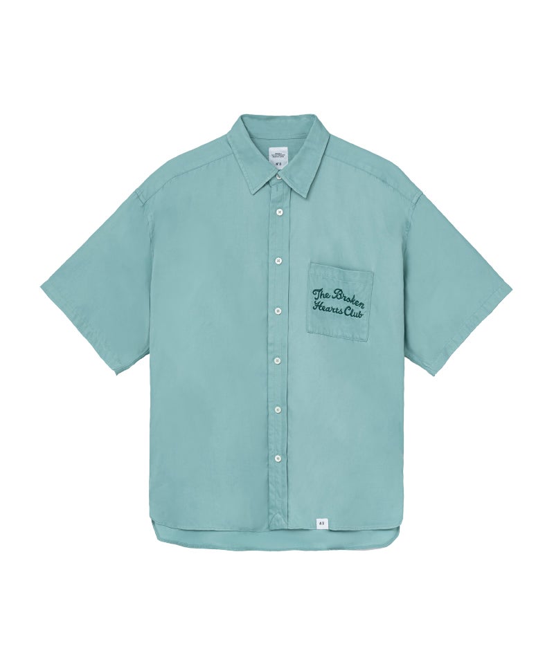 ＜BEDWIN＆THE HEARTBREAKERS＞S/S EMBROIDERED SHIRT "BLUNT"