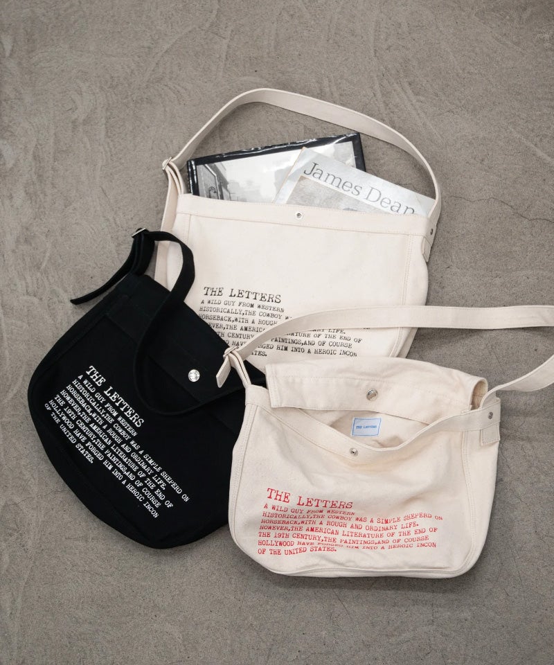 ＜The Letters＞SMALL MESSENGER BAG -CANVAS COTTON-