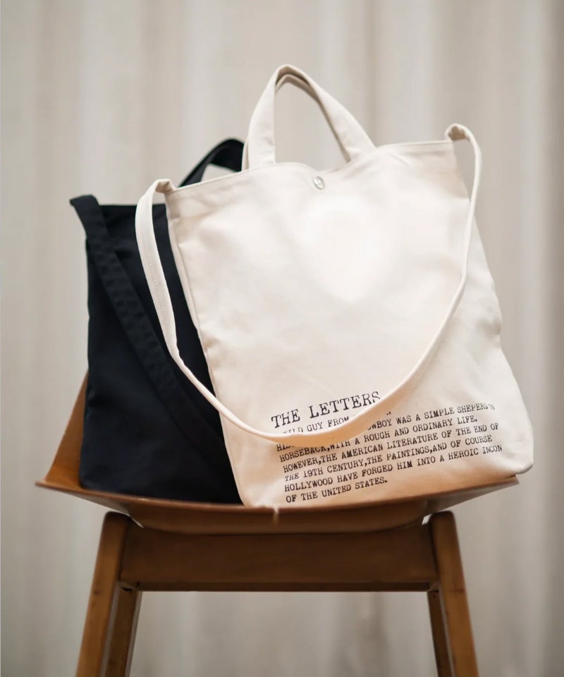＜The Letters＞STRAP TOTE BAG - CANVAS COTTON-