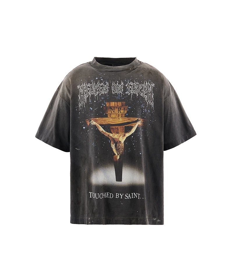 SAINT Mxxxxxx JESUS 23ss 半袖Tシャツ L SAINT MICHAEL＞SS T-SHIRT/JESUS/BLACК BLACK M SAINT Mxxxxxx JESUS