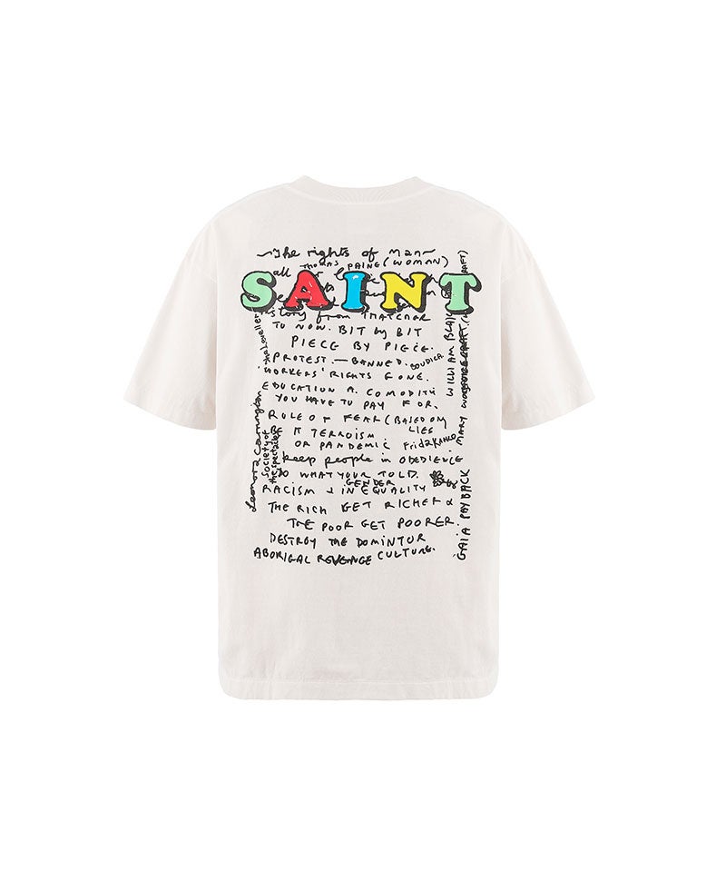 SAINT MICHAEL＞JR_SS T-SHIRT/MASK/WHITE | MAKES ONLINE STORE