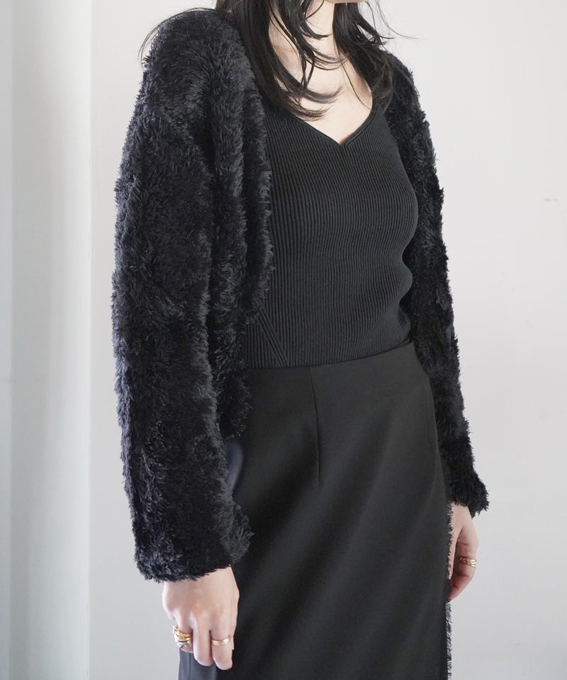 シルクシャギー ニットボレロ