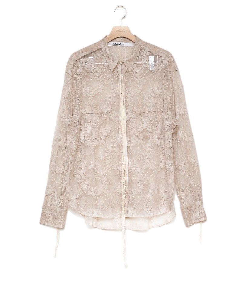 ＜Midorikawa＞ LACE SHIRT シャツ 26SS 新品 Midorikawa＞LACE SHIRT | MAKES ONLINE STORE