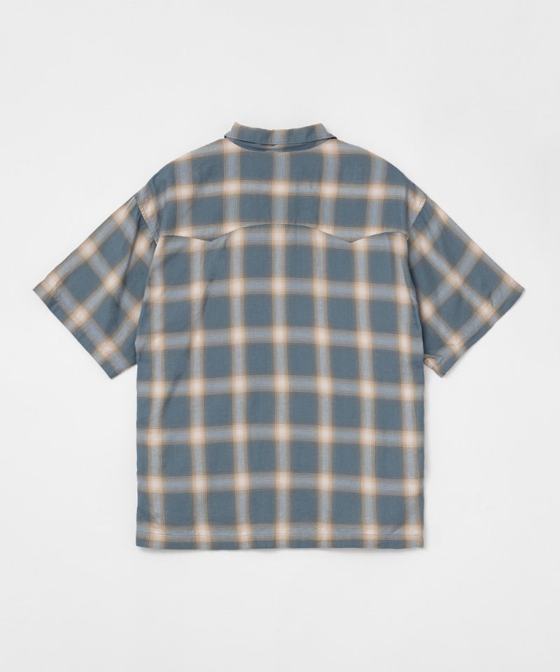 LASTMAN＞OMBRE PLAID CURBAN SHIRTS (SS) | MAKES ONLINE STORE