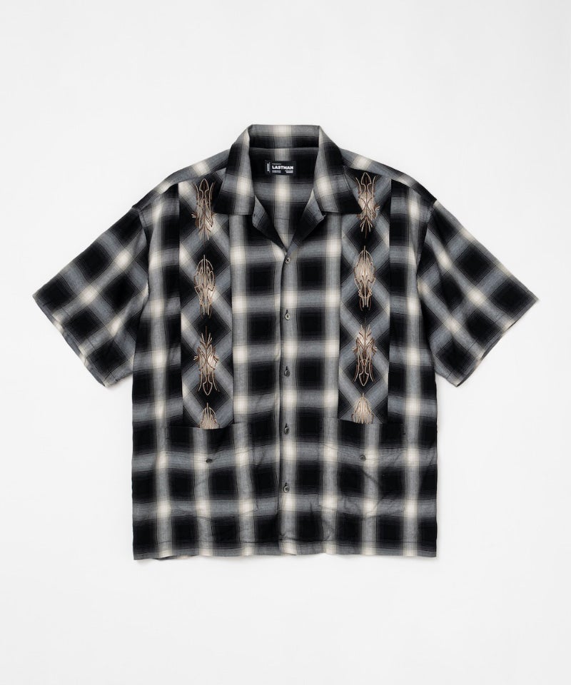 LASTMAN＞OMBRE PLAID CURBAN SHIRTS (SS) | MAKES ONLINE STORE