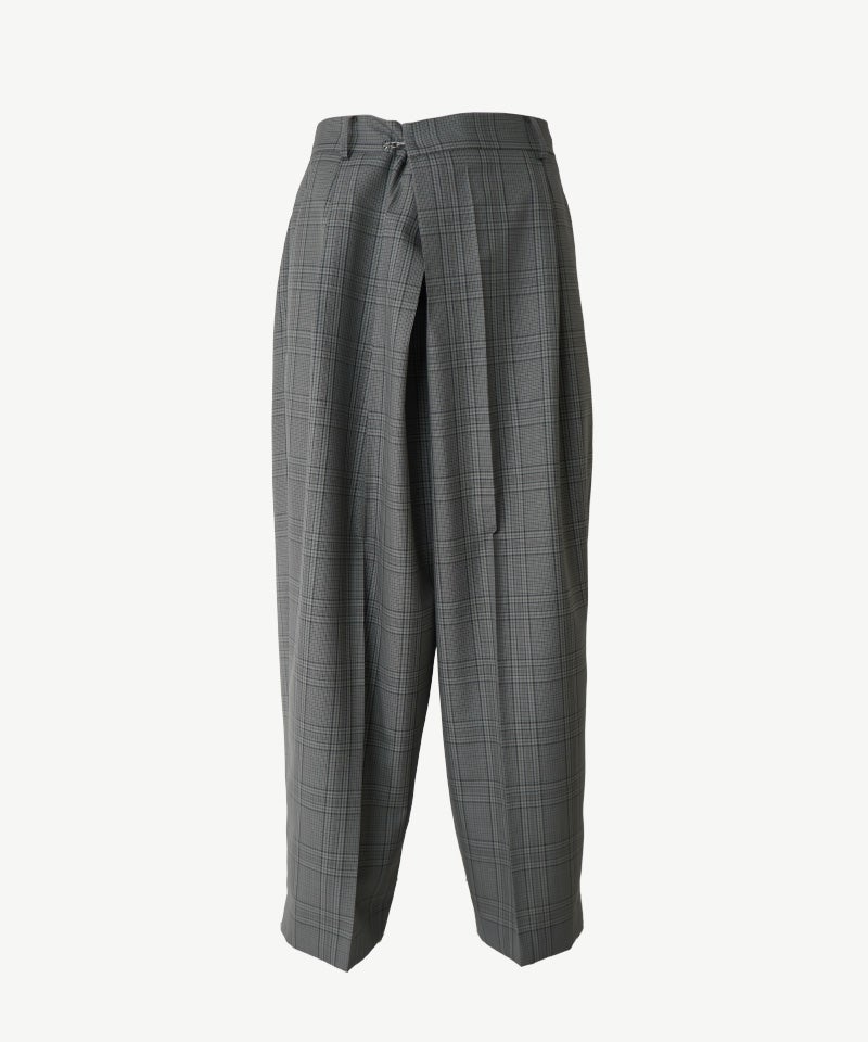 ＜INSCRIRE＞Wool Check Over Size Pants