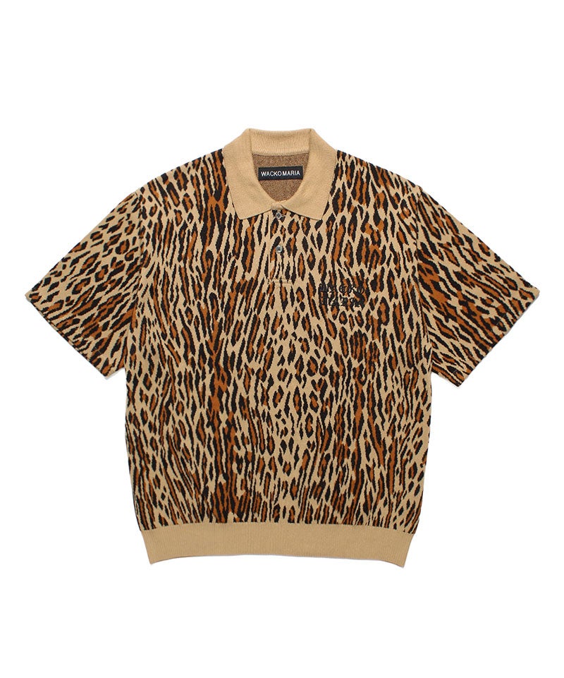 WACKO MARIA＞LEOPARD KNIT POLO SHIRT ( TYPE-1 ) | MAKES ONLINE STORE