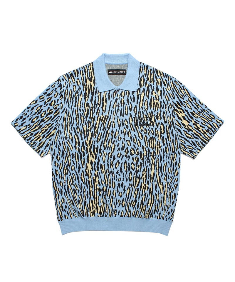 WACKO MARIA＞LEOPARD KNIT POLO SHIRT ( TYPE-1 ) | MAKES ONLINE STORE