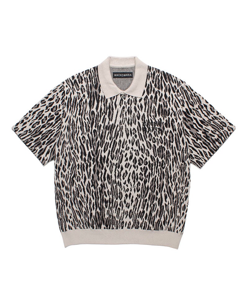 WACKO MARIA＞LEOPARD KNIT POLO SHIRT ( TYPE-1 ) | MAKES ONLINE STORE