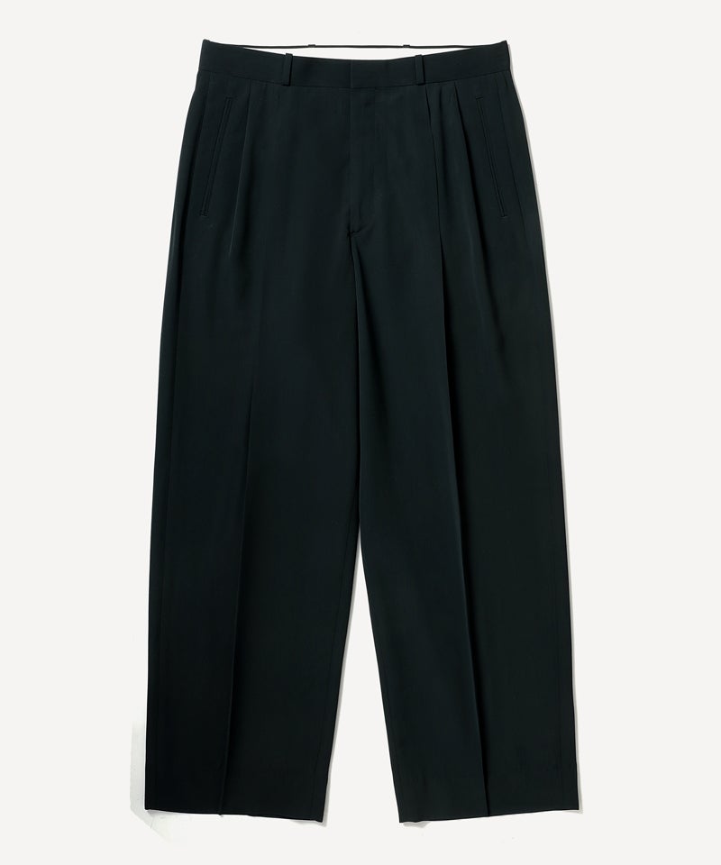 Wool Rayon Wide Trousers
