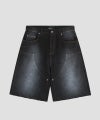 ＜RASSVET＞SUN DYED BAGGY DENIM SHORTS WOVEN