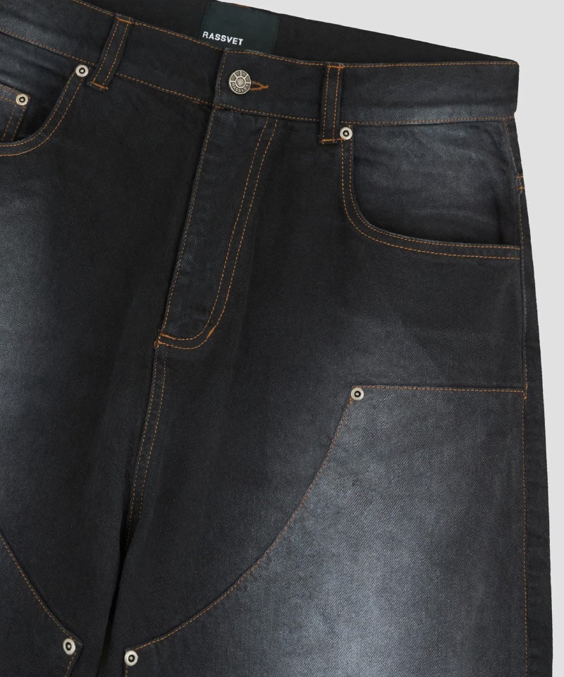 RASSVET＞SUN DYED BAGGY DENIM SHORTS WOVEN | MAKES ONLINE STORE