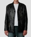 ＜RASSVET＞THIN LEATHER BLAZER