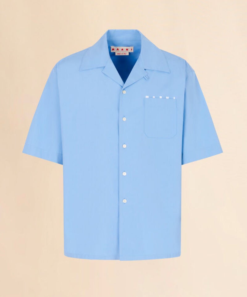 マルニ MARNI S／Sシャツ マルニ イージーシャツ 水色46 MARNI