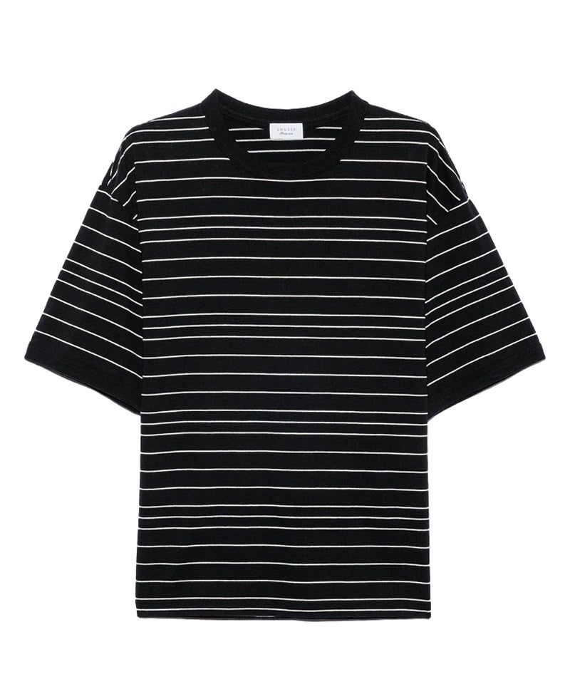 UNUSED＞Border short sleeve T-shirt | MAKES ONLINE STORE