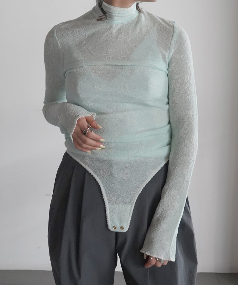 Floral Jacquard Knit Bodysuit