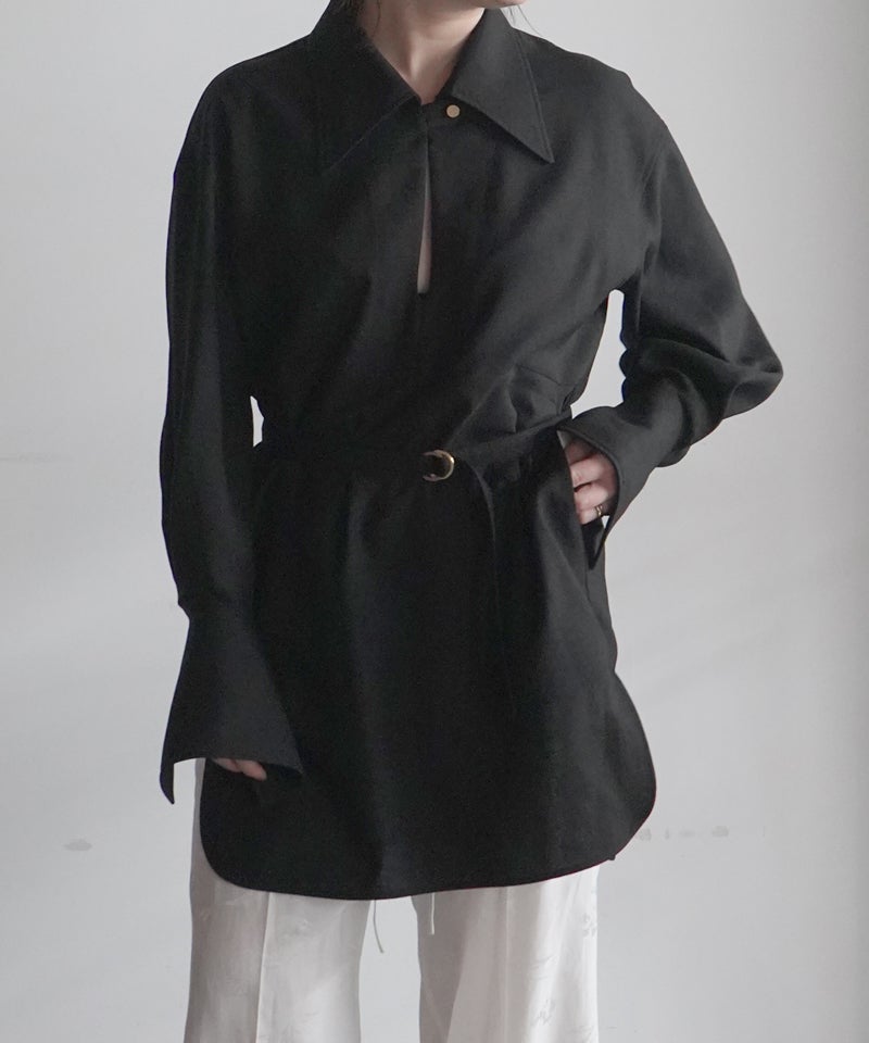 チュニック mame kurogouchi Triacetate Polyester Tunic - beige - Mame Kurogouchi