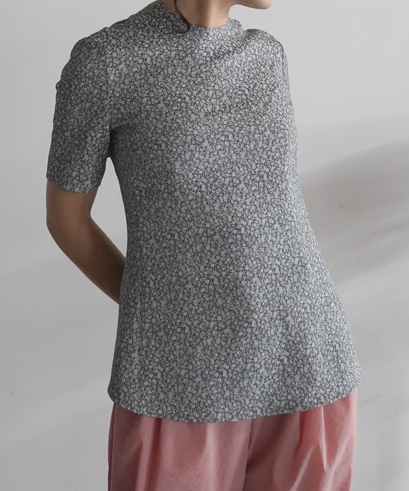 Floral Jacquard Open Back Top