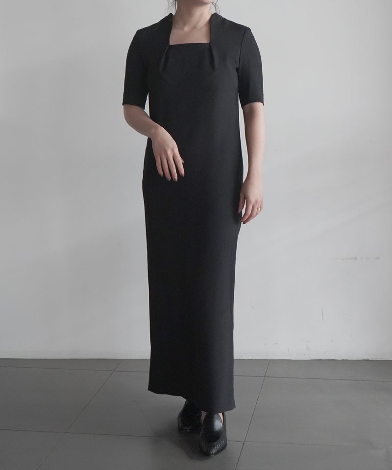 Mame Kurogouchi＞Floral Jacquard Square Neck Dress | MAKES ONLINE