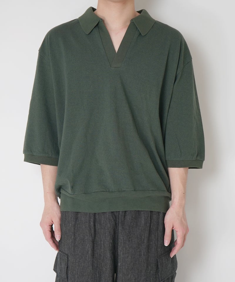 Co/Silk Nep Skipper Cropped Sleeve