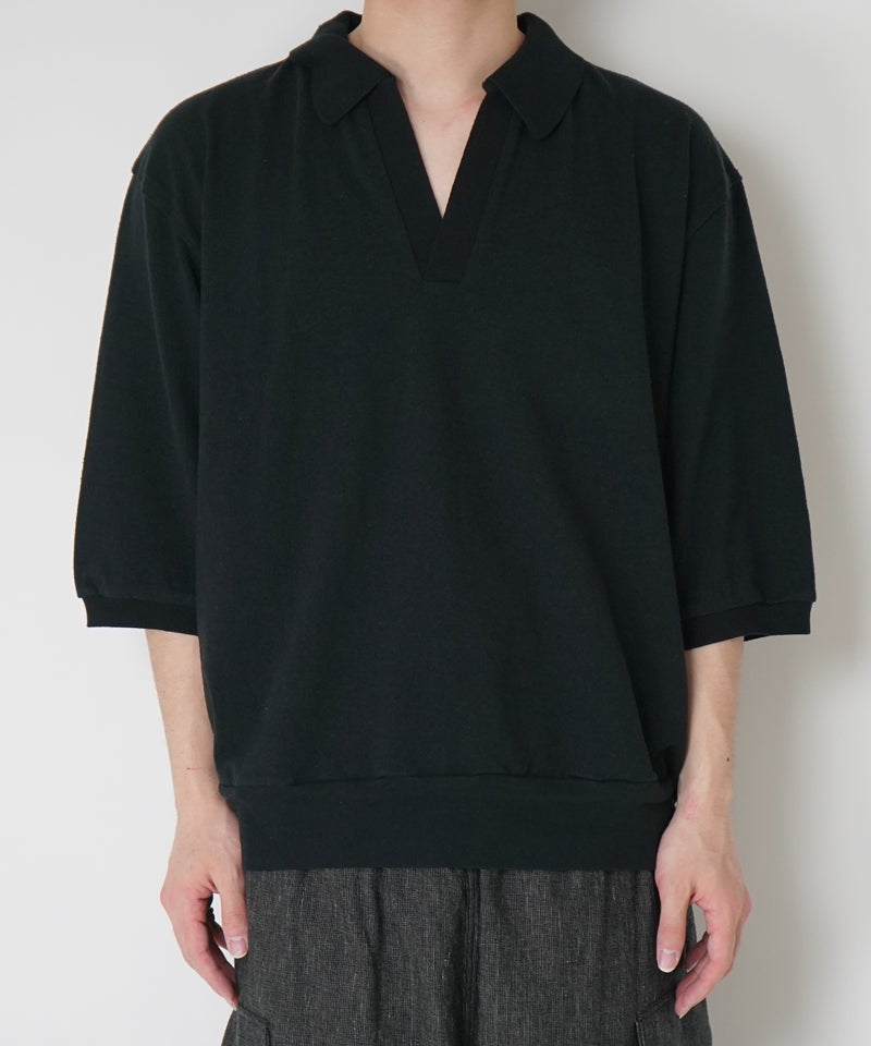 トップス 26ss blurhms Co/Silk Nep Skipper blurhms / COTTON SILK NEP SKIPPER CROPPED SLEEVE | THE LIBRARY（ザ