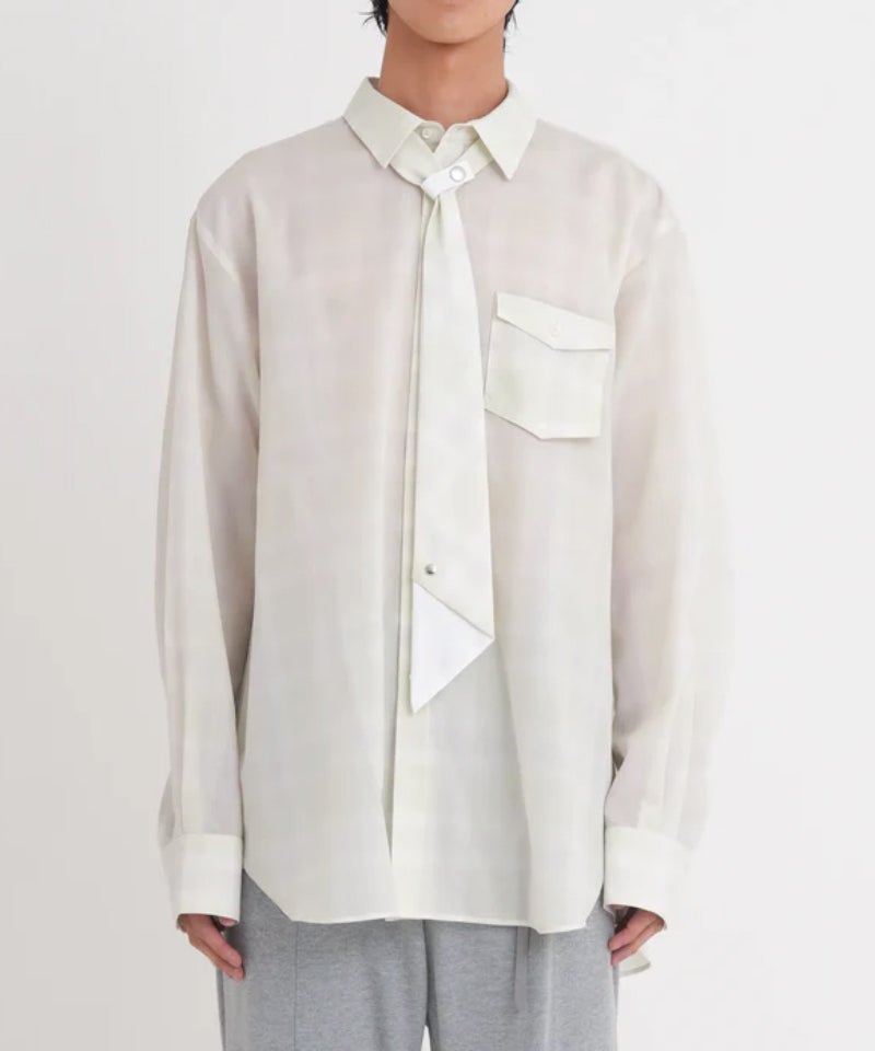 Tamme＞OMBRE CHECK NECKTIE SHIRT | MAKES ONLINE STORE