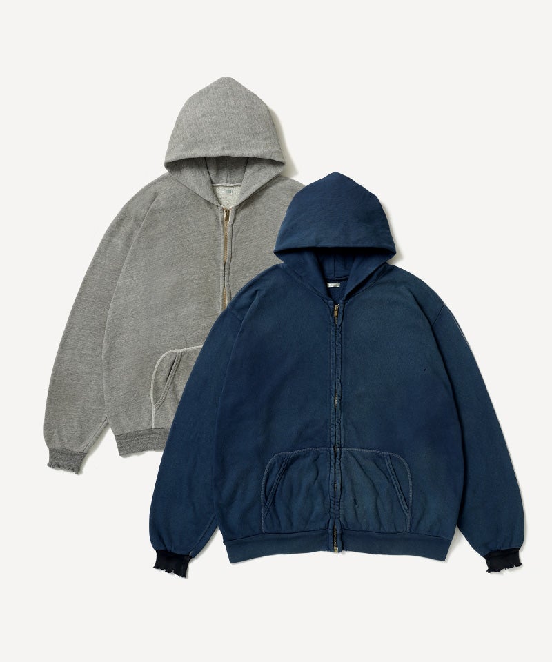 ＜A.PRESSE＞Vintage Light Weight Zip Sweat Hoodie