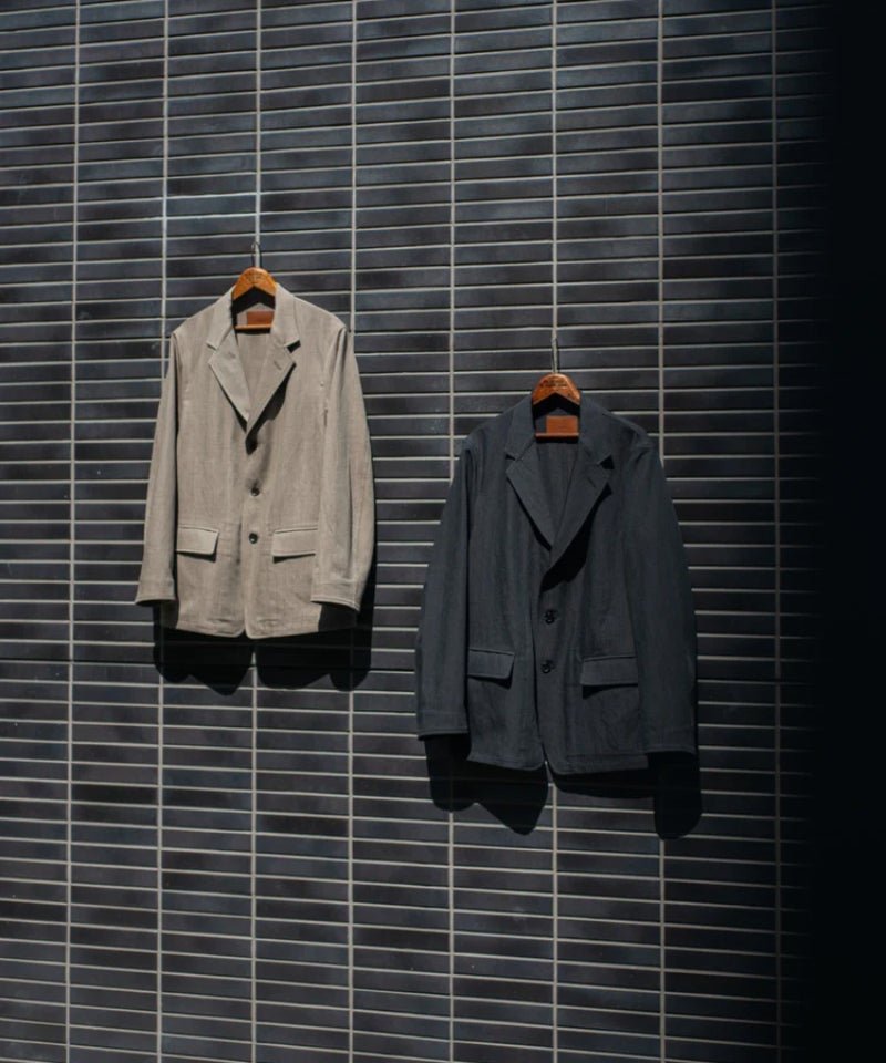 ＜The Letters＞WORKERS BLAZER-HARDTWISTYARNLINENWOOL-