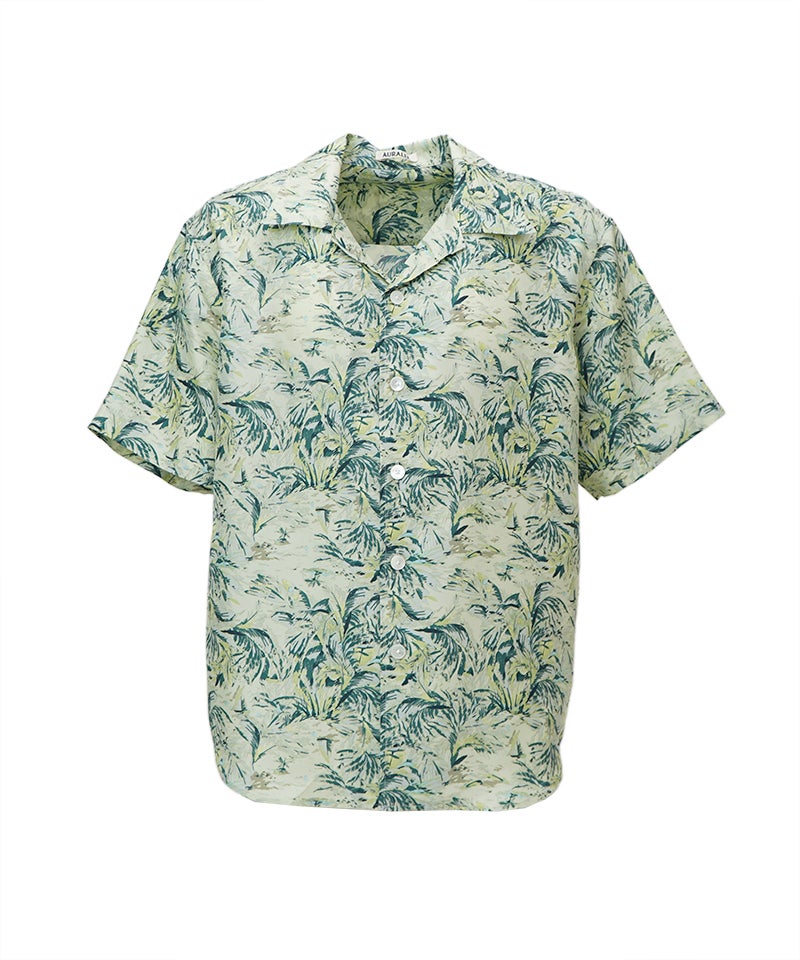 AURALEE＞PRINTED AIRY SILK HALF-SLEEVED SHIRT | MAKES ONLINE STORE