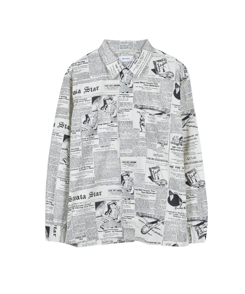 ＜MASSES＞NEWS PAPER SHIRT