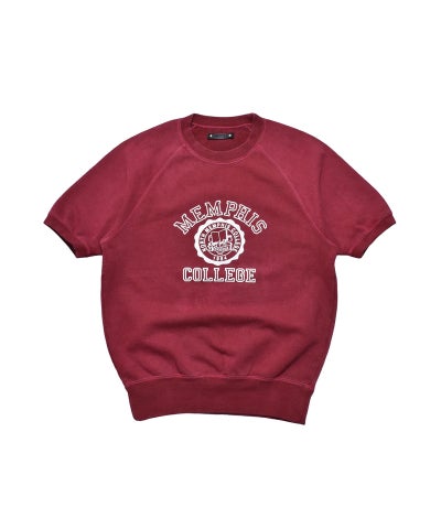 MINEDENIM＞North Memphis College Logo S.S Crewneck Pullover 