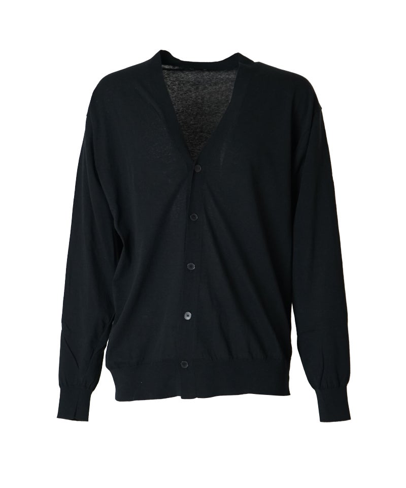 コットン Vネックカーディガン