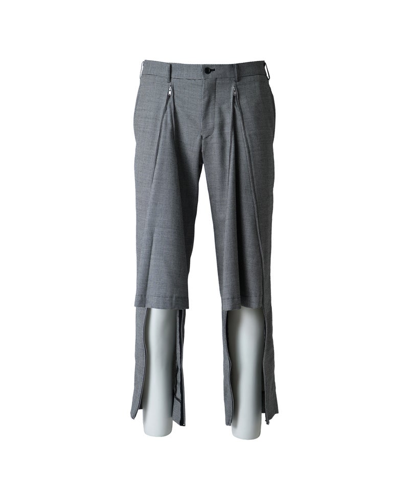 COMME des GARCONS HOMME PLUS＞ウール/エステル千鳥格子パンツ