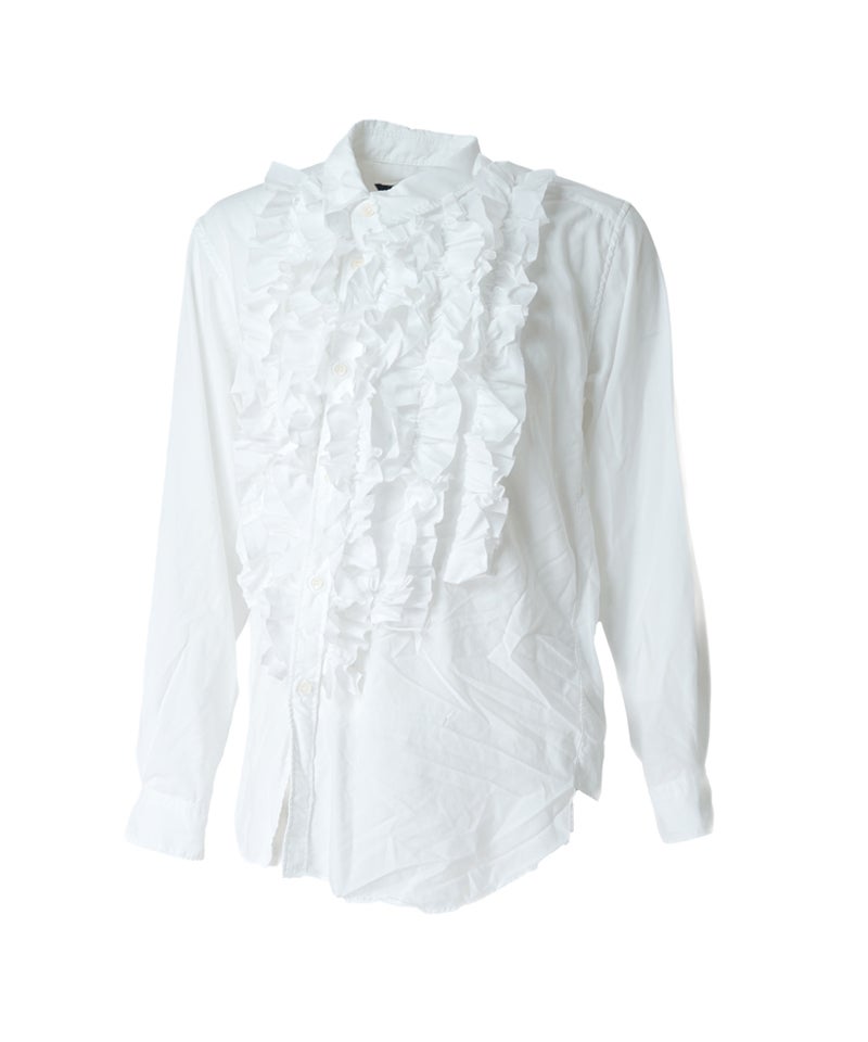 BLACK COMME des GARCONS＞エステルスパンブロード製品後加工シャツ
