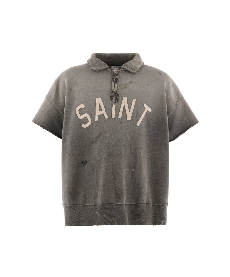 ＜SAINT MICHAEL＞SS HALF ZIP SWEAT