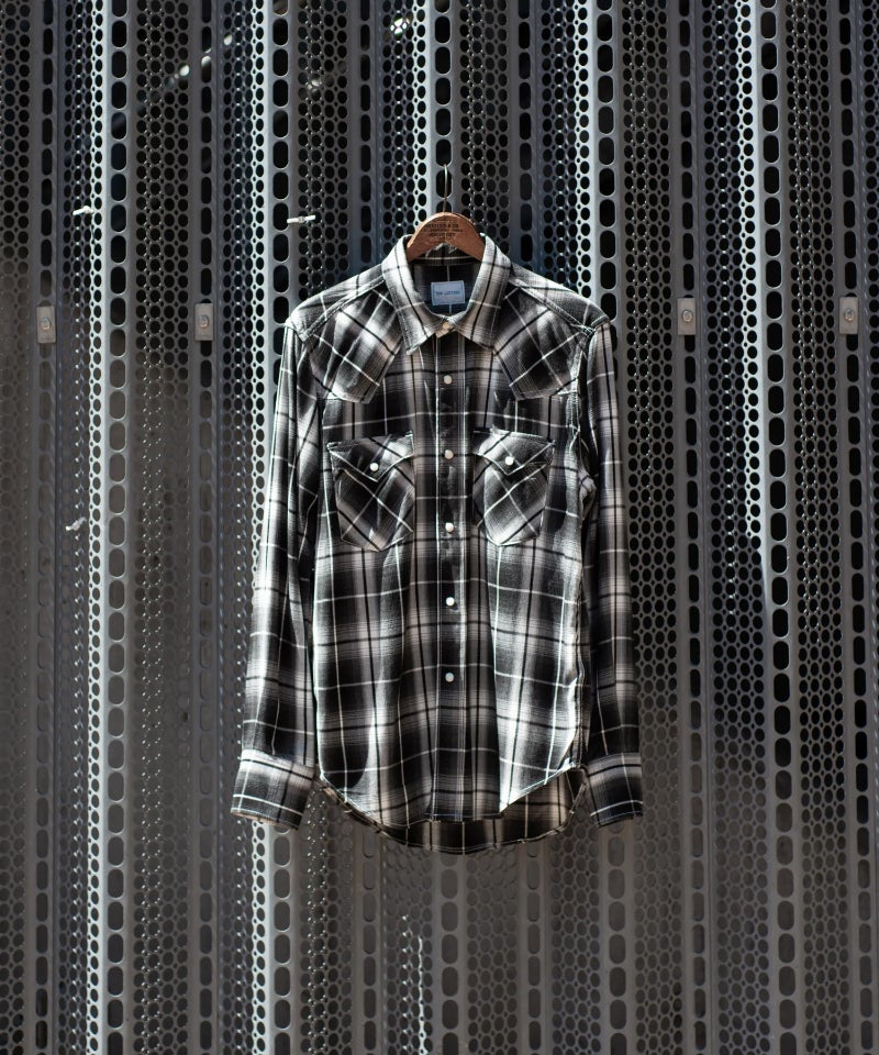 ＜The Letters＞WESTERN SHIRT -OMBRE CHECK RAYON-