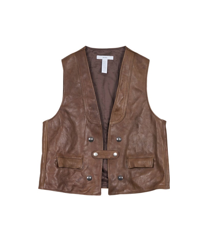 ＜MASSES＞HORSE LEATHER VEST VINTAGE