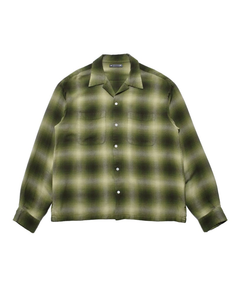 MINEDENIM＞R.Flannel Ombre Open Collar SH | MAKES ONLINE STORE