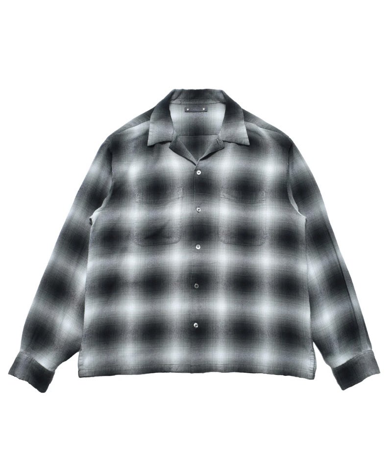 MINEDENIM＞R.Flannel Ombre Open Collar SH | MAKES ONLINE STORE
