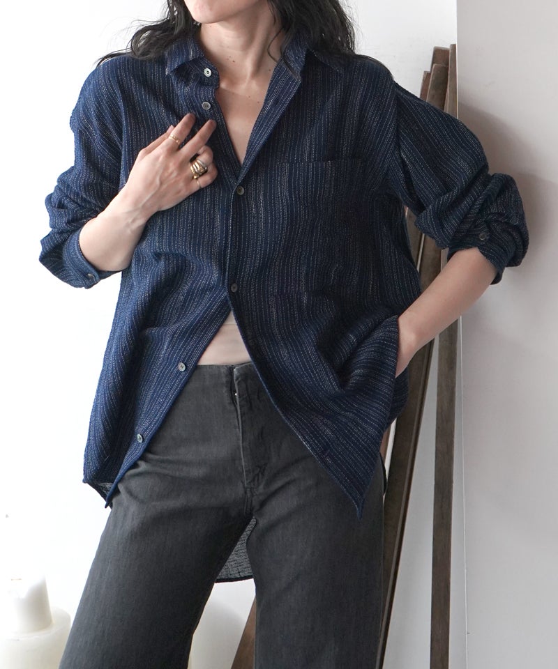 seya.＞ETERNAL SHIRT/VEGETAL DYE SHUTTLE CREPE | MAKES ONLINE STORE