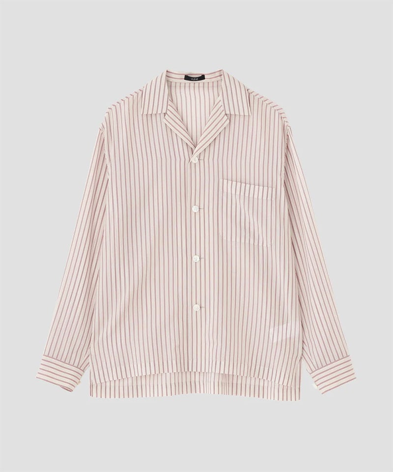 YLÈVE＞ACETATE CUPRA STRIPE PAJAMA SH | MAKES ONLINE STORE