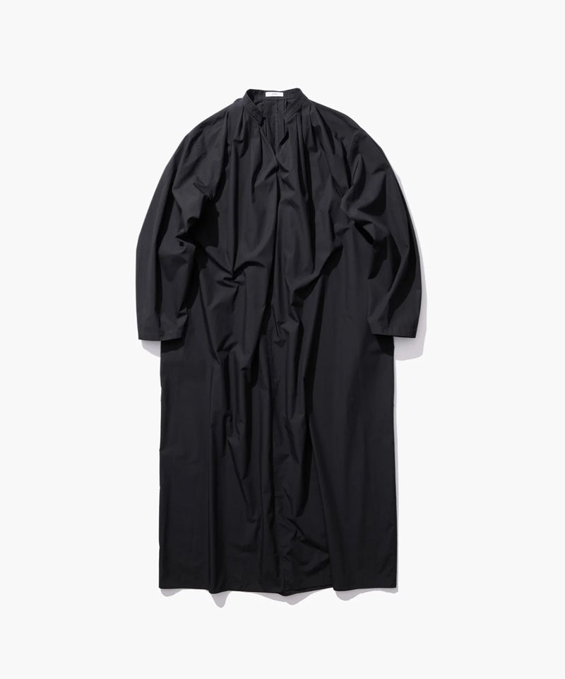 NATURAL DYED COTTON LAWN TUCKED L/S DR