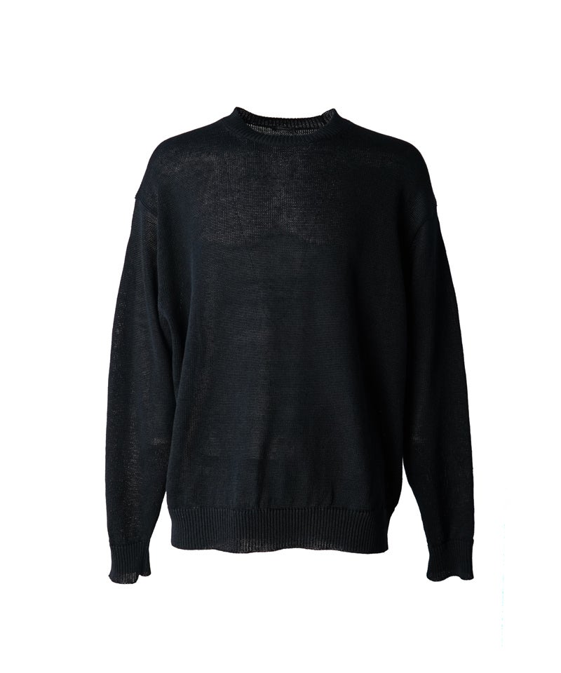 COMOLI（コモリ） リネンクルーネックニット 26SS サイズ3 BLACK COMOLI＞リネン クルーネックニット | MAKES ONLINE STORE