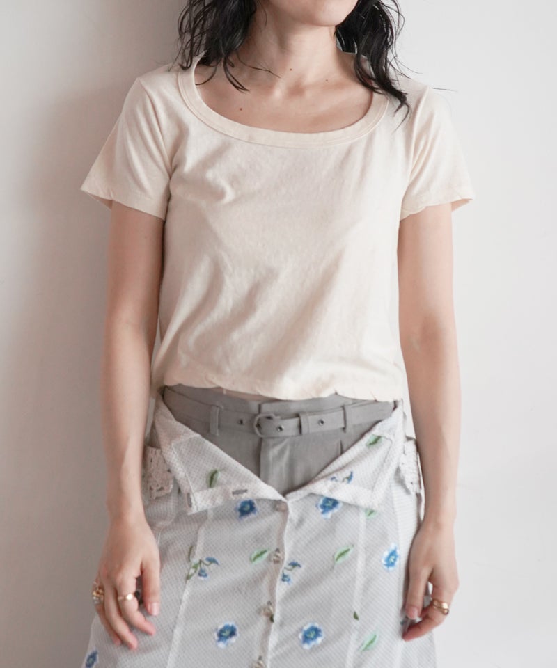 大人気完売fumikauchidaフミカウチダカットソー レディース】COTTON JERSEY CROPPED TOP | FUMIKA_UCHIDA(フミカ