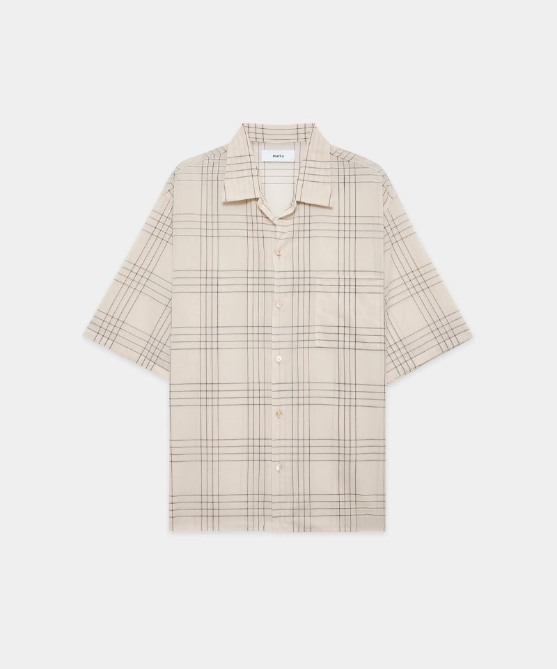 ＜marka＞OPEN COLLAR S/S SHIRT