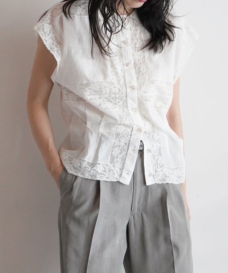 FUMIKA＿UCHIDA＞Khadi sleeveless shirt | MAKES ONLINE STORE