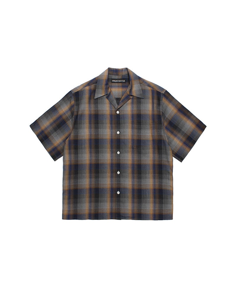 WACKO MARIA>OMBRE CHECK OPEN COLLAR SH S/S(TYPE-1) | MAKES ONLINE WACKO MARIA>OMBRE CHECK OPEN COLLAR SH S/S(TYPE-1) | MAKES ONLINE