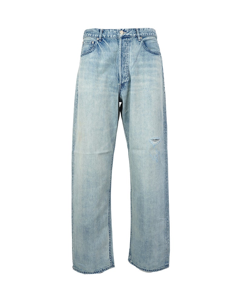 AURALEE＞FADED SELVEDGE LIGHT DENIM WIDE PANTS | MAKES ONLINE STORE