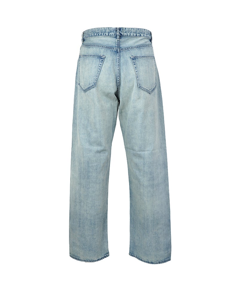 AURALEE＞FADED SELVEDGE LIGHT DENIM WIDE PANTS | MAKES ONLINE STORE