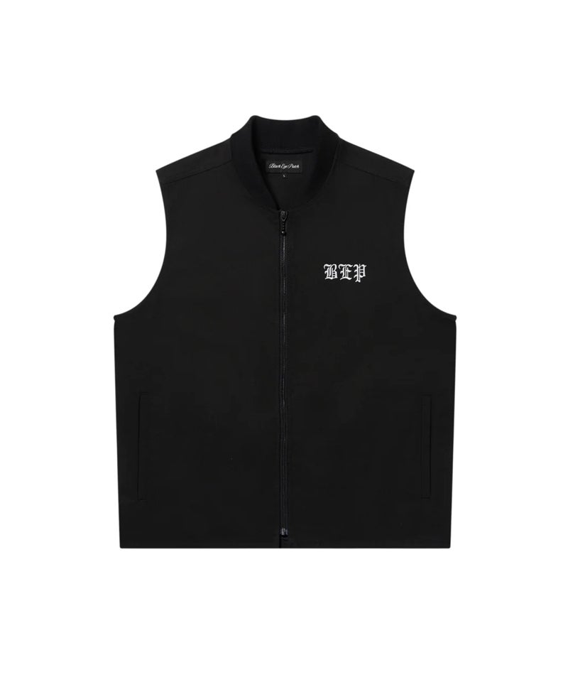 3 LETTER OE WASHED BIKER VEST